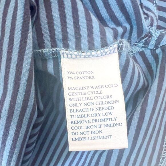 Southern Tide Blue Abigail Striped Short Sleeve T-Shirt Dress Size XS - Picture 7 of 7